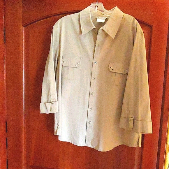 Company Collection Jackets & Blazers - Company Collection Tan light weight shirt jacket a